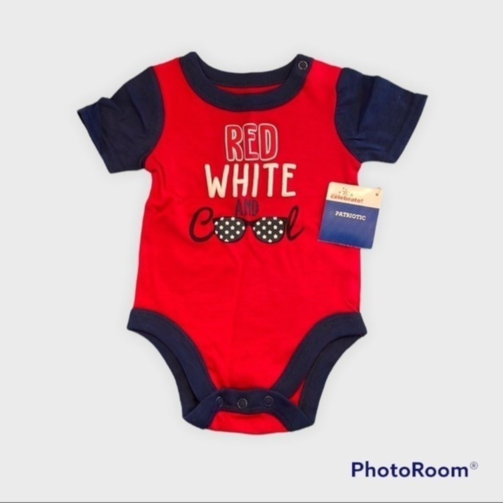 Red white and cool body suit